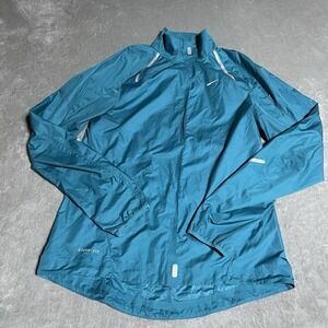 Nike Storm Fit Windbreaker Running Jacket Womens Small‎ Lightweight Teal Active